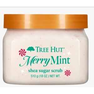 Tree Hut Merry Mint Shea Sugar Body Scrub Mint Scent 18 oz Full Body White